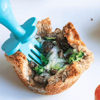 Baby-Led Weaning Spinach mushroom cups recipe