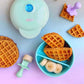 waffle and banana in Silicone Suction Bowl for Baby