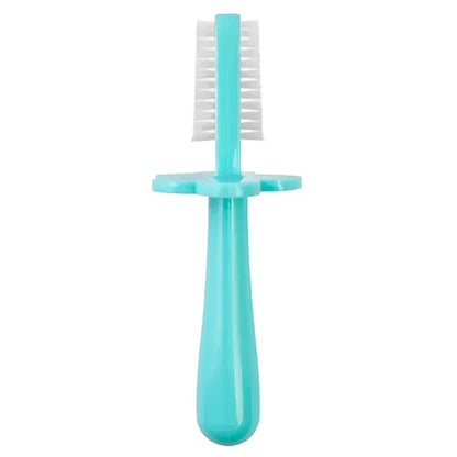 Teal Grabease Double-Sided Toothbrush for infants and toddlers